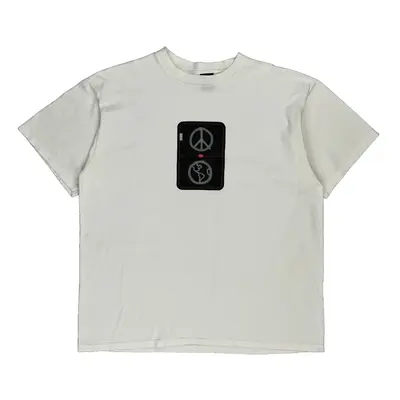 Made In Usa Silver Tab Levis Graphic T-Shirt - XL White Cotton