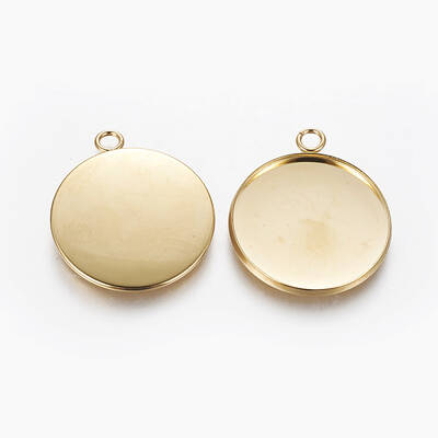304 Stainless Steel Pendant Cabochon Settings