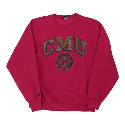 Carnagie Melon University Jansport College Sweatshirt - XL Pink Cotton Blend