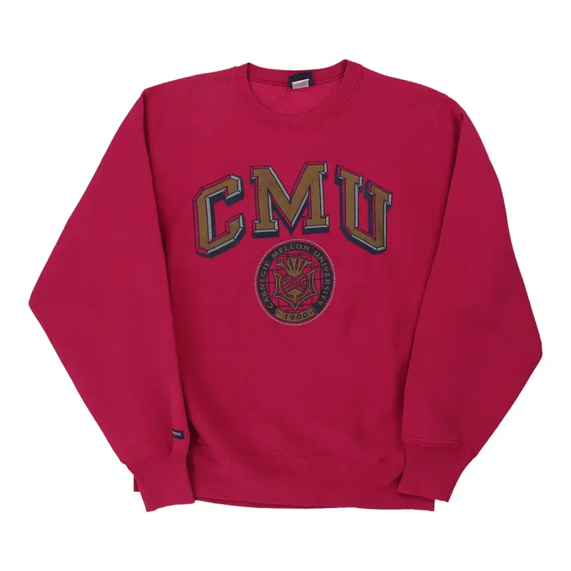 Carnagie Melon University Jansport College Sweatshirt - XL Pink Cotton Blend
