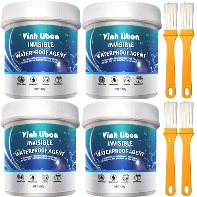 Transparent Waterproof Adhesive, Waterproof Agent Suitable for Roof, Bathroom, Kitchen and Wall, Leak-proof Repair Coating