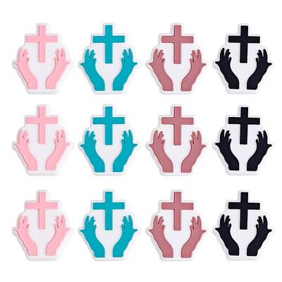 12Pcs 4 Colors Silicone Beads