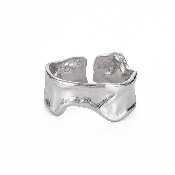 Non-Tarnish 304 Stainless Steel Irregular Cuff Ring
