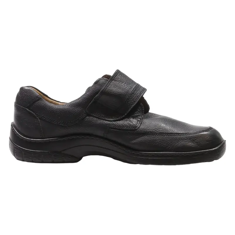 JOMOS Moccasin Shoes Black Leather Mens UK 11