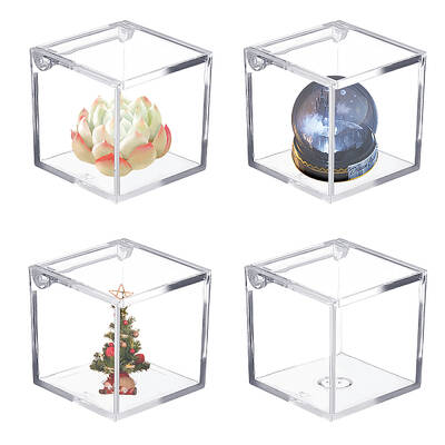 CHGCRAFT 4Pcs Acrylic Display Case Transparent Golf Ball Holder Boxes for Wedding Candy Golf Ball Collectibles