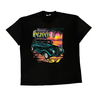 Made In Usa Almost Heaven Lee Graphic T-Shirt - XL Black Cotton