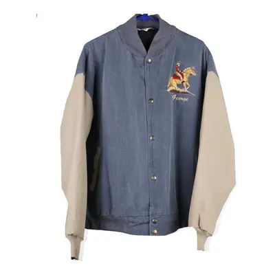 George West Ark Varsity Jacket - Large Blue Cotton