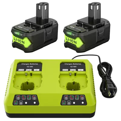 2Pack 7.0A 18V Battery for Ryobi 18V Battery for Ryobi ONE+ 18V Lithium Battery P108 P102 P103 P104 P105 P107 P109 P122 P190 ...