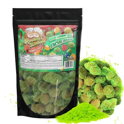 Sour Lemon Lime Fruit Blasts Enchilados - Sour, Tangy, Spicy Candy Snack & Bursting with Flavor!