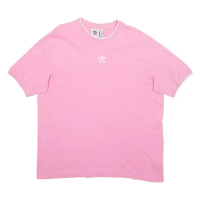 ADIDAS Mens T-Shirt Pink L