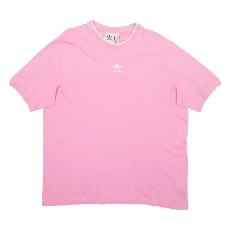 ADIDAS Mens T-Shirt Pink L