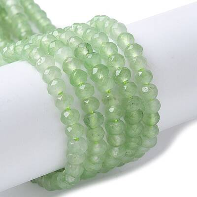 Dyed Natural Malaysia Jade Rondelle Beads Strands