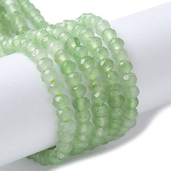 Dyed Natural Malaysia Jade Rondelle Beads Strands