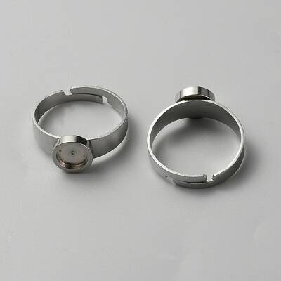 304 Stainless Steel Adjustable Bezel Cup Ring Settings