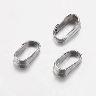 Tarnish Resistant 304 Stainless Steel Snap On Bails