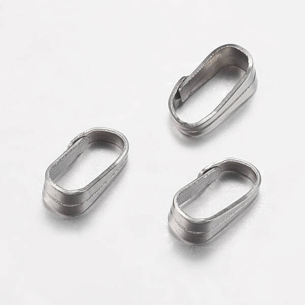 Tarnish Resistant 304 Stainless Steel Snap On Bails