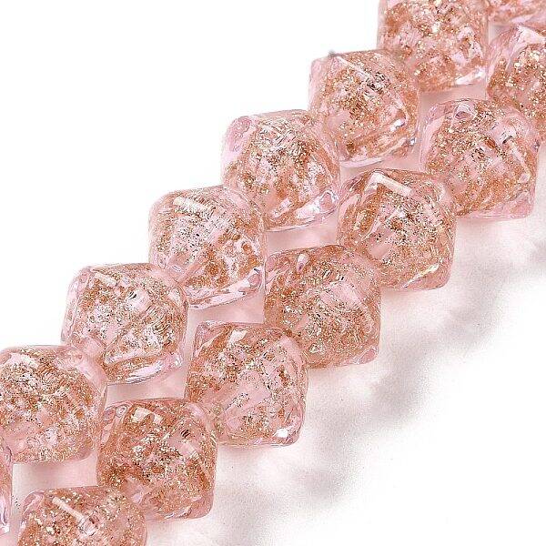 Handmade Gold Sand Lampwork Beads