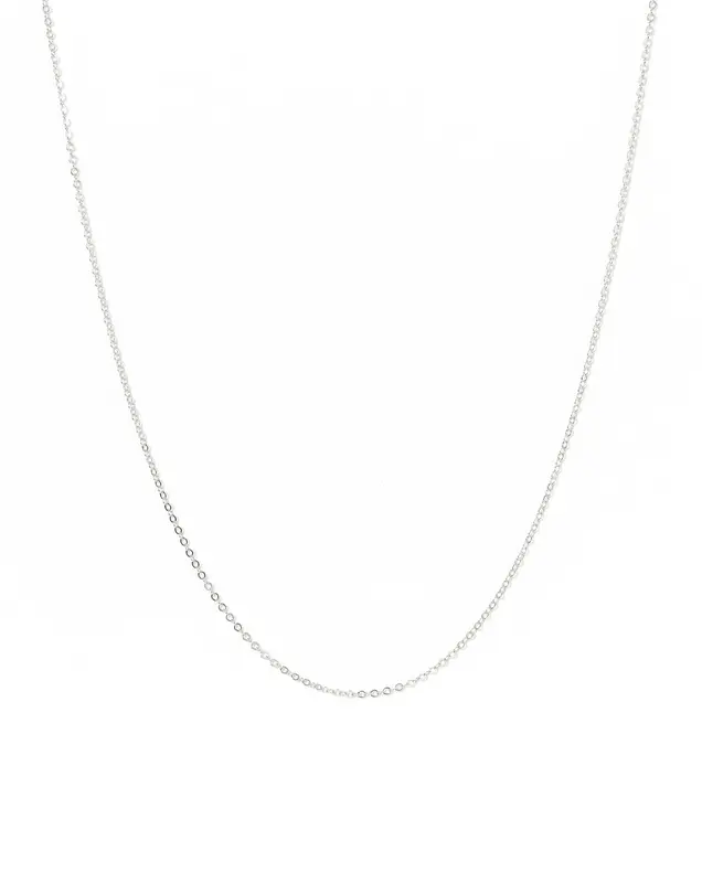 One Love Silver Chain Necklace | Size: Adjustable 14 - 16 inches | Metal Color: Silver
