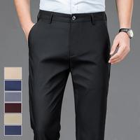 Male Pants Stretch Solid Black Smart Casual Men's Trousers Office Quick Dry Suit Pants New Spring Autumn Korean Straight Pant...
