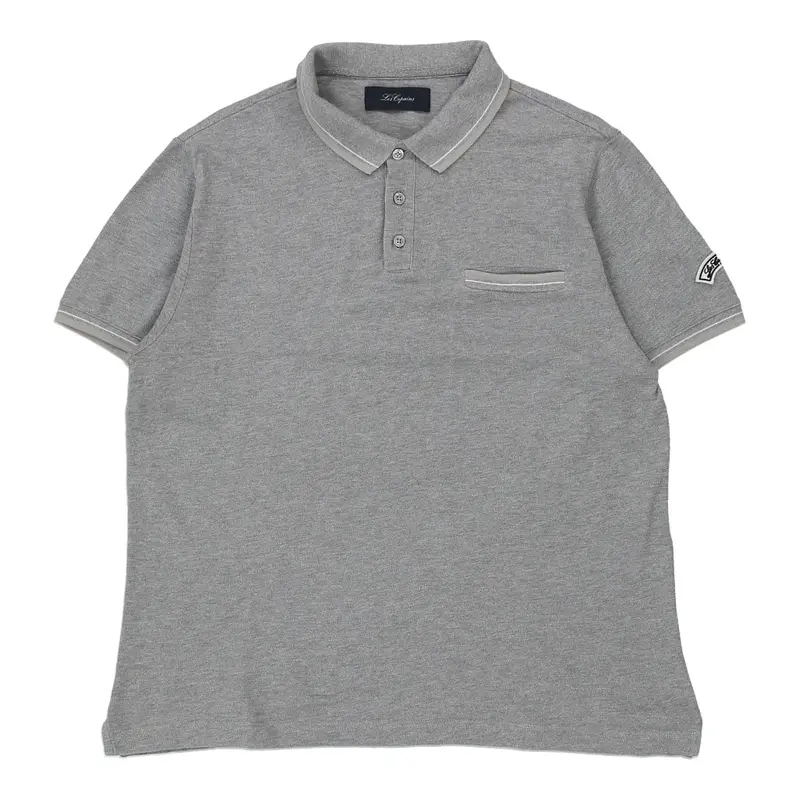 Les Copains Polo Shirt - Large Grey Cotton