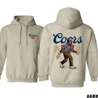 Coors Banquet Hoodie – Funny Bigfoot Flannel Beer Graphic, Perfect for Outdoor Drinkers, Party Lovers & Weekend Vibes – t...