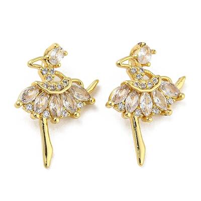 Rack Plating Brass Cubic Zirconia Pendants