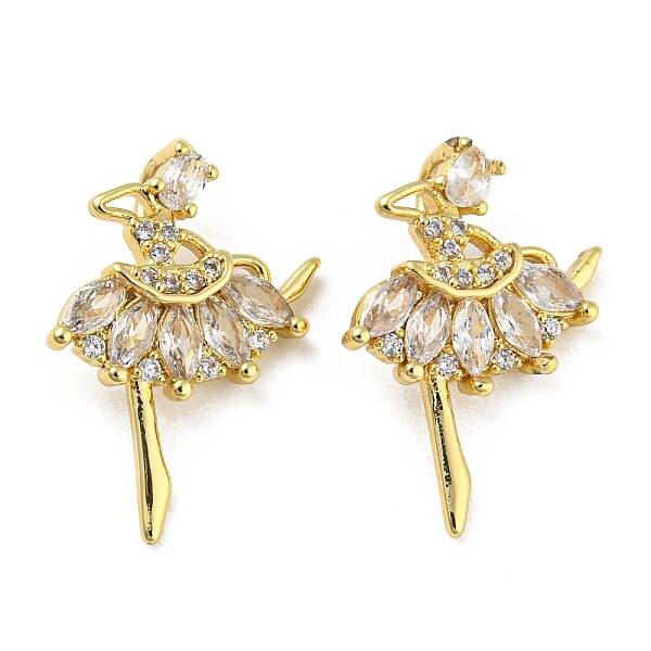 Rack Plating Brass Cubic Zirconia Pendants