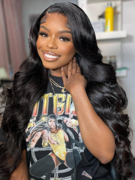 UNice Hair 3 Bundles Body Wave Hair With 13x4 Lace Frontal Hair