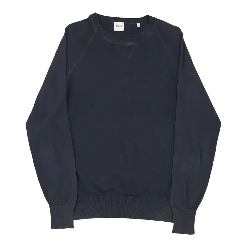 Aspesi Jumper - Small Navy Cotton Blend