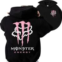 Dirtbike Motocross Fox Racing Monster Energy Drink Pink Off-Road Dirt Bike Hoodie T-Shirts Dirtbike Clothing Apparel Men Wome...