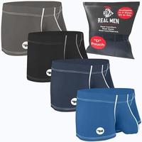 3 inch Nylon Boxer Briefs A B C or D Pouch 4 pack Black/Dark Blue/Blue/Grey Clothes Menswear Ball Big Underwear Sexy Stretchy...
