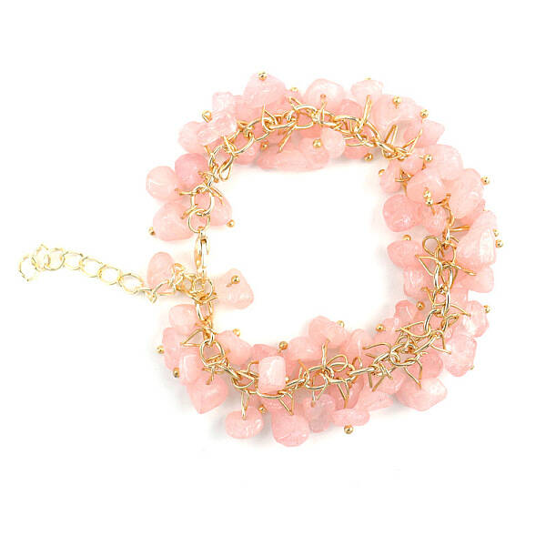 Natural Rose Quartz Bead Bracelets