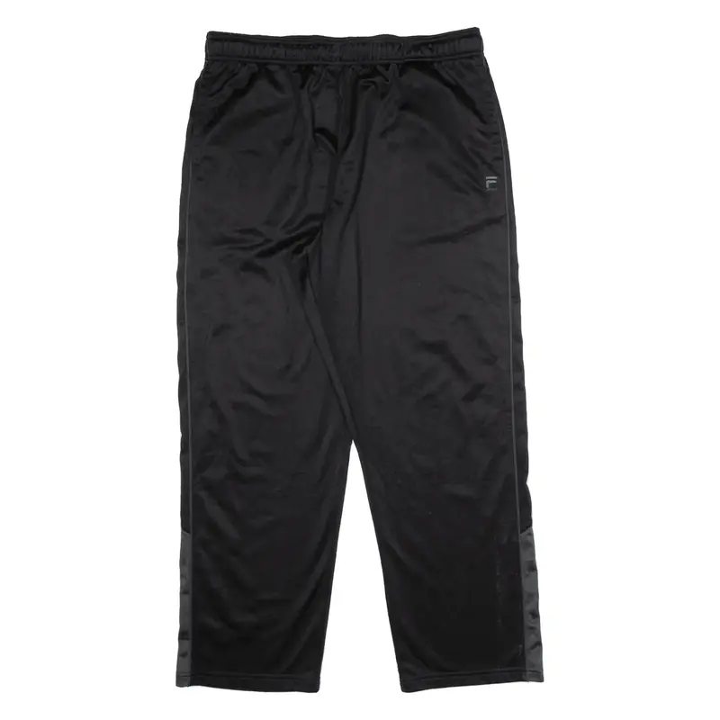 FILA Mens Track Pants Black Straight XL W36 L30