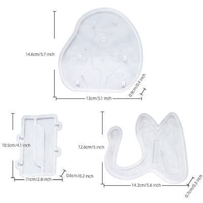 Cat Shape Alarm Clock Ornament DIY Silicone Mold