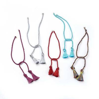 Polyester DIY Braided Bracelet Making