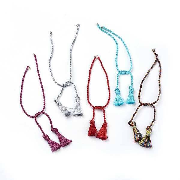 Polyester DIY Braided Bracelet Making