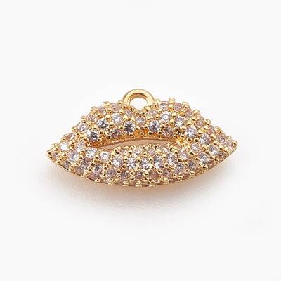 Brass Micro Pave Cubic Zirconia Pendants