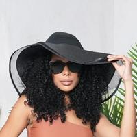 SHEfitsME Satin-Lined Stretchy Beach Hat with Removable Chin Strap and Waterproof Travel Bag - UPF50+ Adjustable Sun Cap Adju...