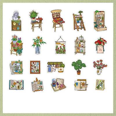 40Pcs 20 Styles Paper Stickers