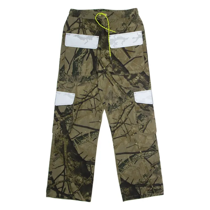 JADED LONDON Camouflage Cargo Mens Twill Trousers Beige Regular Straight W28 L29
