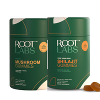 Root Labs Shilajit & Mushroom Gummies Combo Pack | 1 Month | 60 Chewables X 2 Healthcare Natural