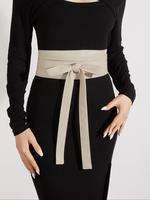 Textured Fashion Lace Up Front Design Wide Belt, Modern Casual Streetwear PU Leather Waist Sash for Women & Men, Trendy Belt,...