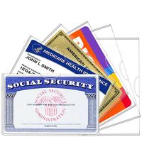 6 Pack Clear Social Security Card Holder, Social Security Card Protector Sleeve, New Medicare Card Protector Sleeve, Credit C...