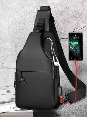 Zipper Fanny Pack with Usb Charging Port, 2025 Classic Belt Bag for Leisure Sports, Small Zipper Belt Bag for Daily Used, Per...