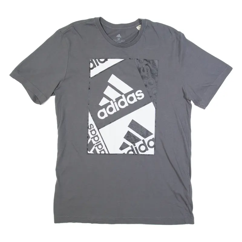 ADIDAS Mens T-Shirt Grey M