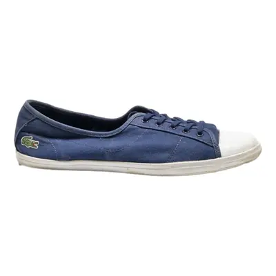 LACOSTE Low Top Trainers Blue Canvas Womens UK 7