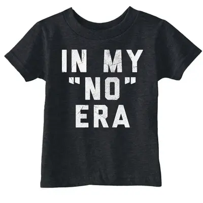 Toddler Funny T Shirts In My No Era Sarcastic Graphic Novelty Tee for Young Kids Funny Toddler Shirts Funny Sarcastic Apparel...