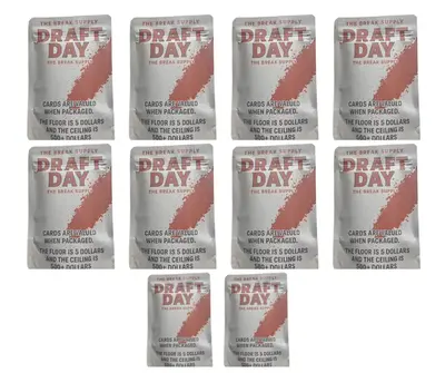 10 Draft Day Break + Panini Sports Trading Card Pack