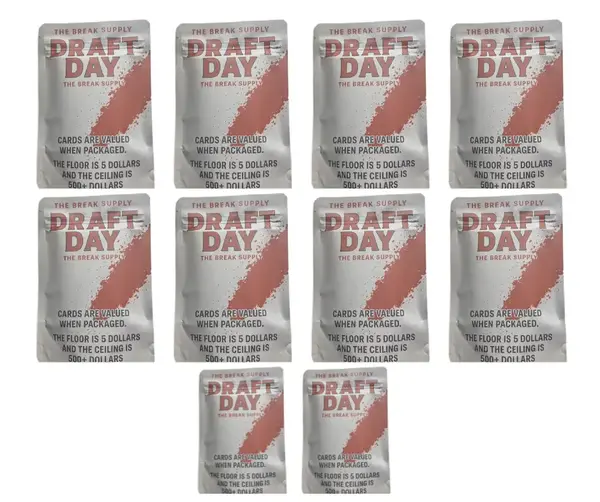 10 Draft Day Break + Panini Sports Trading Card Pack