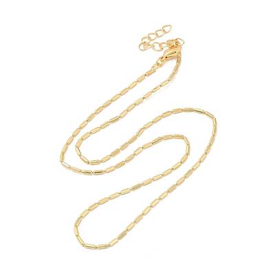 Rack Plating Brass Column Ball Chain Necklace for Women